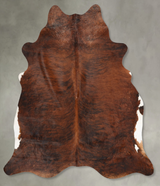 Medium Brindle X-Large Brazilian Cowhide Rug 7'5"H x 6'8"W #B29875 by Hudson Hides