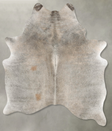 Grey with Beige Large Brazilian Cowhide Rug 6'10"H x 5'6"W #B29882 by Hudson Hides