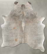 Grey with Beige Large Brazilian Cowhide Rug 6'10"H x 5'6"W #B29882 by Hudson Hides