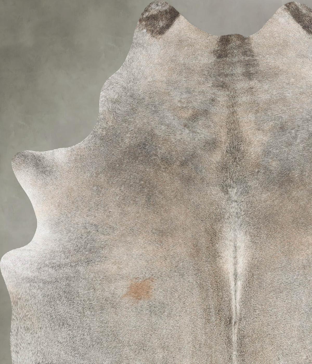 Grey with Beige Large Brazilian Cowhide Rug 6'10"H x 5'6"W #B29882 by Hudson Hides