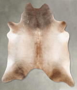 Grey with Beige X-Large Brazilian Cowhide Rug 7'5"H x 6'8"W #B29888 by Hudson Hides