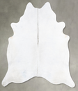Light Grey XX-Large Brazilian Cowhide Rug 8'1"H x 7'3"W #B29898 by Hudson Hides