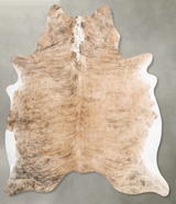 Light Brindle X-Large Brazilian Cowhide Rug 7'8"H x 6'6"W #B29904 by Hudson Hides