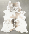 Chocolate and White X-Large Brazilian Cowhide Rug 7'11"H x 5'11"W #B29907 by Hudson Hides
