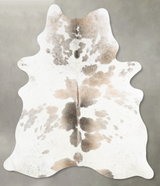 Chocolate and White X-Large Brazilian Cowhide Rug 7'11"H x 5'11"W #B29907 by Hudson Hides