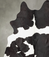 Black and White X-Large Brazilian Cowhide Rug 7'8"H x 6'4"W #B29908 by Hudson Hides