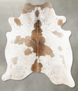 Chocolate and White X-Large Brazilian Cowhide Rug 6'10"H x 6'5"W #B29909 by Hudson Hides