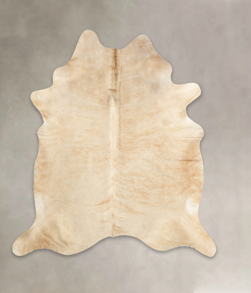 Beige XX-Large Brazilian Cowhide Rug 8'2"H x 7'2"W #B2991 by Hudson Hides