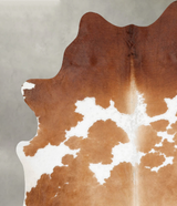Brown and White X-Large Brazilian Cowhide Rug 6'11"H x 5'11"W #B29910 by Hudson Hides
