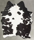 Black and White Medium Brazilian Cowhide Rug 4'11"H x 4'6"W #B29911 by Hudson Hides