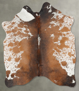 Salt and Pepper Brown Medium Brazilian Cowhide Rug 5'3"H x 5'0"W #B29914 by Hudson Hides
