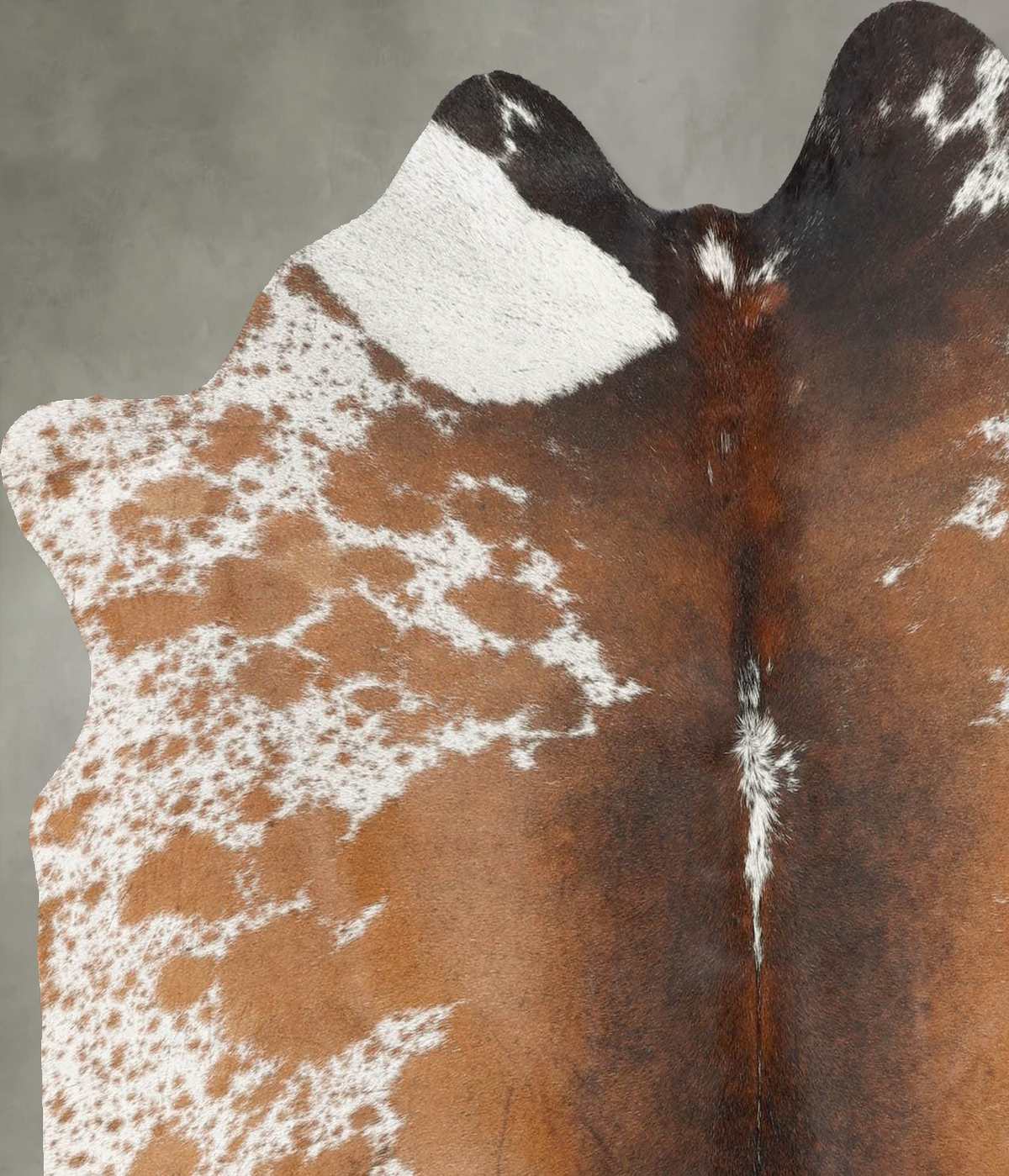 Salt and Pepper Brown Medium Brazilian Cowhide Rug 5'3"H x 5'0"W #B29914 by Hudson Hides