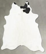Black and White X-Large Brazilian Cowhide Rug 7'4"H x 6'2"W #B29916 by Hudson Hides