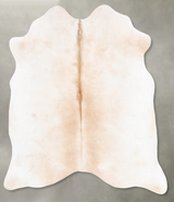 Ivory with Beige Medium Brazilian Cowhide Rug 5'9"H x 5'1"W #B29920 by Hudson Hides