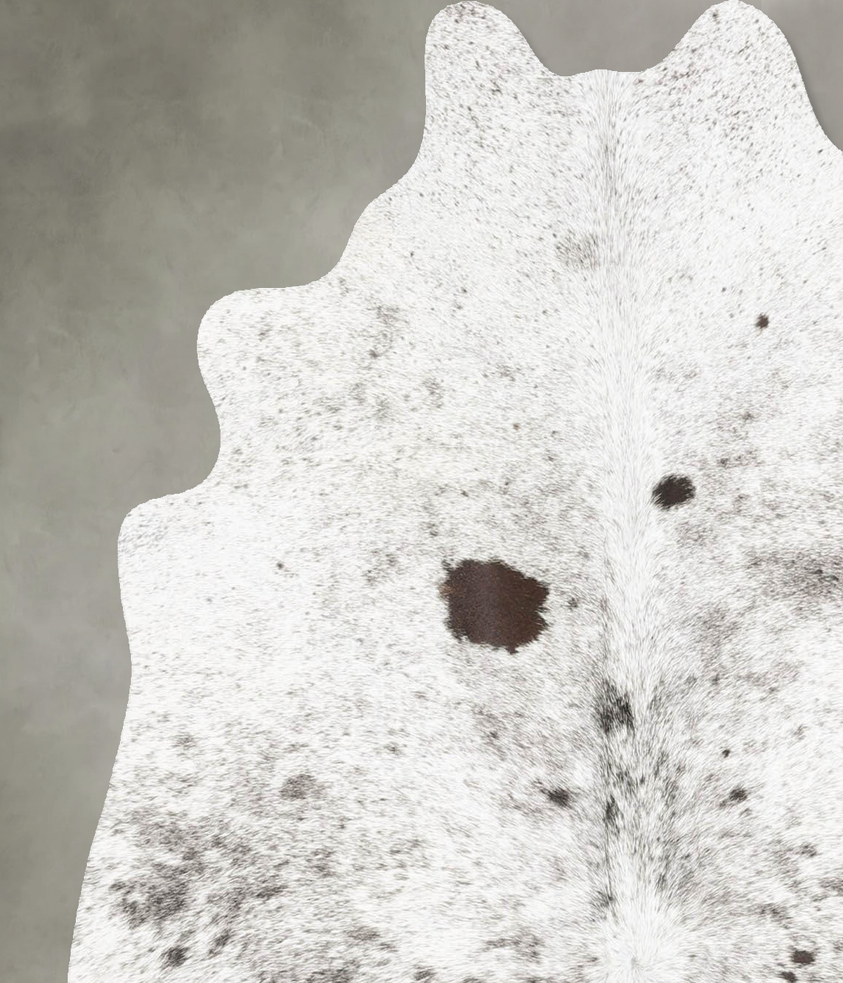 Salt and Pepper Black Medium Brazilian Cowhide Rug 4'8"H x 4'6"W #B29928 by Hudson Hides
