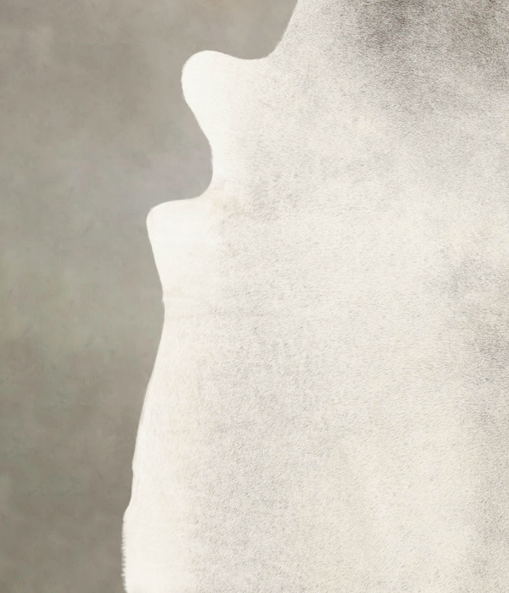 Medium Grey XX-Large Brazilian Cowhide Rug 7'7"H x 7'1"W #B2993 by Hudson Hides