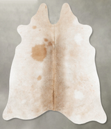 Grey with Beige Medium Brazilian Cowhide Rug 5'4"H x 5'6"W #B29932 by Hudson Hides