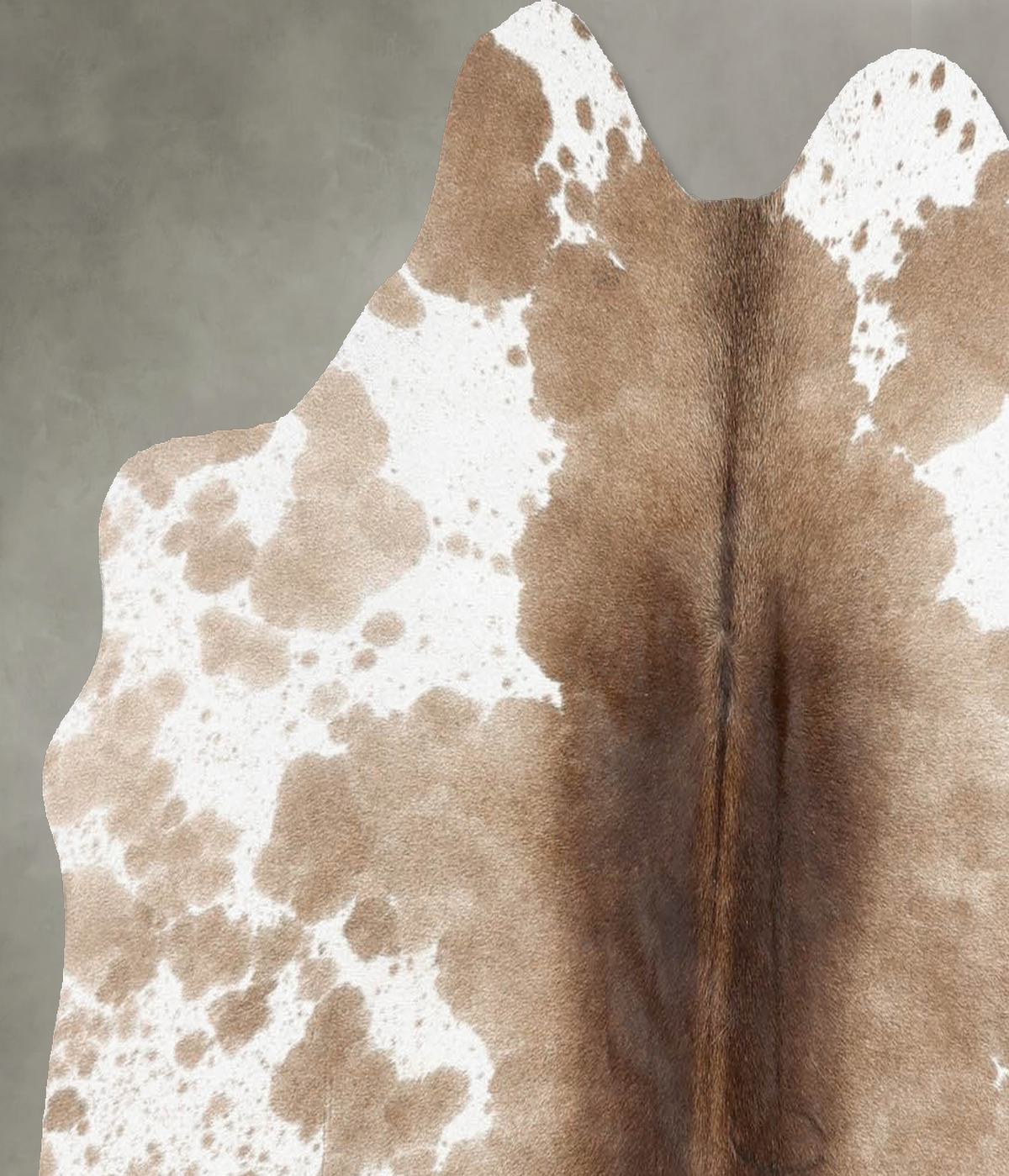 Chocolate and White Medium Brazilian Cowhide Rug 3'11"H x 4'3"W #B29933 by Hudson Hides