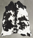 Black and White Medium Brazilian Cowhide Rug 4'6"H x 4'5"W #B29934 by Hudson Hides