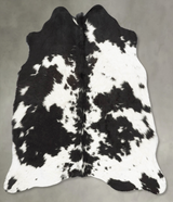 Black and White Medium Brazilian Cowhide Rug 4'6"H x 4'5"W #B29934 by Hudson Hides