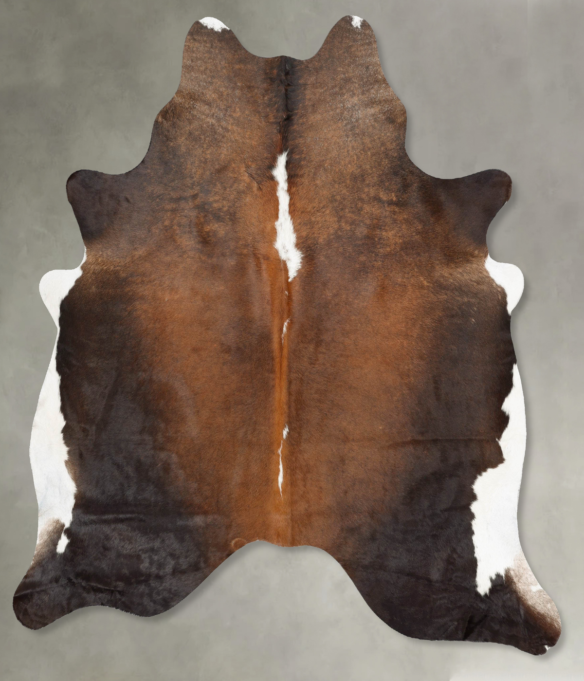 Chocolate and White Cowhide Rug #B29938