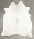 Ivory with Beige Large Brazilian Cowhide Rug 6'0"H x 5'2"W #B29944 by Hudson Hides