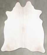 Ivory with Beige Large Brazilian Cowhide Rug 6'0"H x 5'2"W #B29944 by Hudson Hides