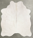 Solid White Medium Brazilian Cowhide Rug 6'0"H x 4'11"W #B29951 by Hudson Hides