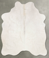 Solid White Medium Brazilian Cowhide Rug 6'0"H x 4'11"W #B29951 by Hudson Hides