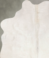 Solid White Medium Brazilian Cowhide Rug 6'0"H x 4'11"W #B29951 by Hudson Hides