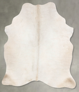 Solid White Large Brazilian Cowhide Rug 6'10"H x 5'0"W #B29952 by Hudson Hides