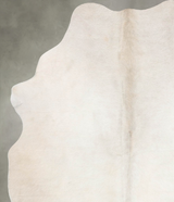Solid White Large Brazilian Cowhide Rug 6'10"H x 5'0"W #B29952 by Hudson Hides