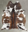 Chocolate and White Large Brazilian Cowhide Rug 6'9"H x 5'4"W #B29957 by Hudson Hides