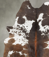 Chocolate and White Large Brazilian Cowhide Rug 6'9"H x 5'4"W #B29957 by Hudson Hides