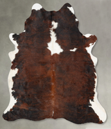 Tricolor X-Large Brazilian Cowhide Rug 7'0"H x 5'9"W #B29958 by Hudson Hides