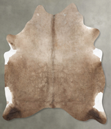 Taupe X-Large Brazilian Cowhide Rug 7'0"H x 6'1"W #B29959 by Hudson Hides