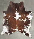 Chocolate and White X-Large Brazilian Cowhide Rug 7'3"H x 6'1"W #B29965 by Hudson Hides