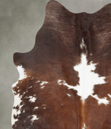 Chocolate and White X-Large Brazilian Cowhide Rug 7'3"H x 6'1"W #B29965 by Hudson Hides