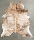 Light Brindle XX-Large Brazilian Cowhide Rug 8'1"H x 7'2"W #B29966 by Hudson Hides