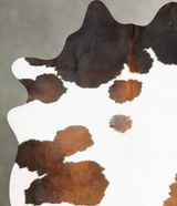 Chocolate and White Large Brazilian Cowhide Rug 7'0"H x 5'3"W #B29972 by Hudson Hides