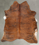 Medium Brindle Large Brazilian Cowhide Rug 6'11"H x 5'5"W #B29973 by Hudson Hides