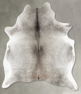 Grey with Beige X-Large Brazilian Cowhide Rug 7'3"H x 5'11"W #B29976 by Hudson Hides