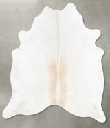 Ivory with Beige X-Large Brazilian Cowhide Rug 7'3"H x 6'0"W #B29977 by Hudson Hides