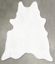 Solid White X-Large Brazilian Cowhide Rug 7'6"H x 6'7"W #B29981 by Hudson Hides