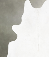 Solid White X-Large Brazilian Cowhide Rug 7'6"H x 6'7"W #B29981 by Hudson Hides