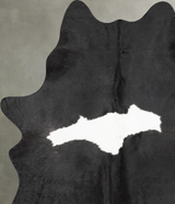 Black and White Large Brazilian Cowhide Rug 7'1"H x 5'4"W #B29985 by Hudson Hides