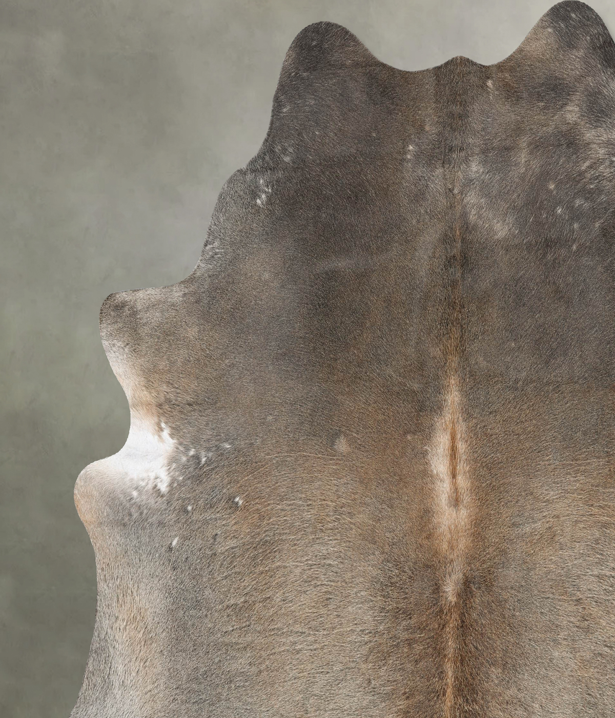 Grey with Beige XX-Large Brazilian Cowhide Rug 8'2"H x 7'6"W #B29987 by Hudson Hides