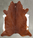 Brown and White Regular XX-Large Brazilian Cowhide Rug 8'1"H x 6'9"W #B29999 by Hudson Hides