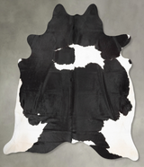 Black and White XX-Large Brazilian Cowhide Rug 8'6"H x 7'7"W #B30001 by Hudson Hides