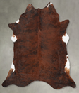 Medium Brindle XX-Large Brazilian Cowhide Rug 7'10"H x 6'10"W #B30002 by Hudson Hides